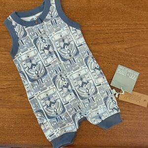 Finn + Emma Blue and White Kids One Piece